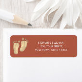 Terracotta Baby Feet Return Label (Insitu)