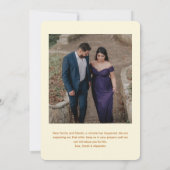 Terracotta Baby on Way Foto Zwangerschap Aankondiging (Achterkant)