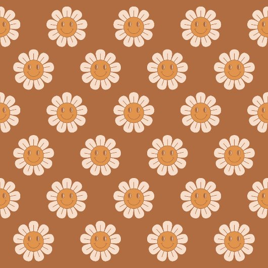 Terracotta Bath Towel Groovy 70s Design