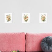 Terracotta Beige Fleur sauvage Floral Aquarelle (Salon)