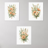 Terracotta Beige Fleur sauvage Floral Aquarelle (Recto)
