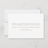 Terracotta Blanc Floral Boho Petit Merci (Dos)