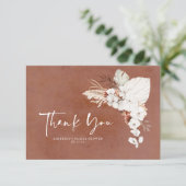Terracotta Blanc Floral Boho Petit Merci (Debout devant)