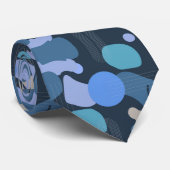 Terracotta Blauwe Tinten Stropdas (Opgerold)