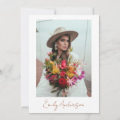 Terracotta Bloem Boho Pampas Gras Bruiloftsfeest Kaart (Achterkant)