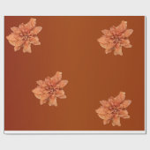 Terracotta Bloem Cadeaupapier (Vlak)