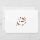 Terracotta Bloemen boho paar douche Kaart (Achterkant)