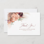 Terracotta Bloemen Bruiloft Small Bedankt (Voorkant)