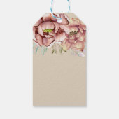 Terracotta bloemen Dank je bruidsfeest Cadeaulabel (Achterkant)