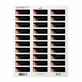 Terracotta Bloemen Elegant Boho Zwart Etiket (Full Sheet)