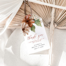 Terracotta Bloemen Gepersonaliseerd Dank u