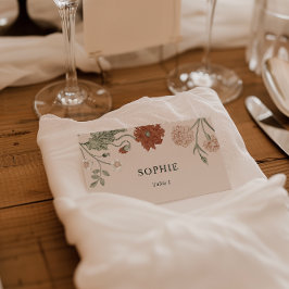 Terracotta  Bloemen Trouwplaats Kaart