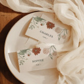 Terracotta Bloemen Trouwplaats Kaart