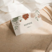 Terracotta Bloemen Trouwplaats Kaart