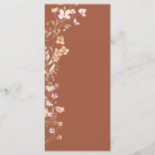 Terracotta Bloemen Wedding Event Menu Tafel Decor (Achterkant)