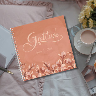 Terracotta Bloemendagboek voor Dankbaarheid Notitieboek