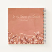 Terracotta bloemendankbaarheidsdagboek notitieboek (Achterkant)