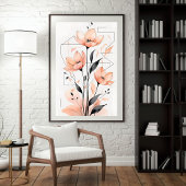Terracotta Bloom Geometry IV Poster