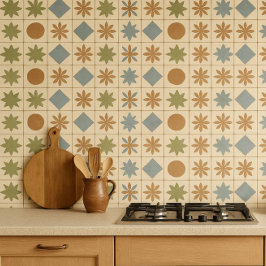 Terracotta Bloom Mediterranean Tile Tegeltje