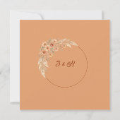 Terracotta Bloom Save the Date (Achterkant)