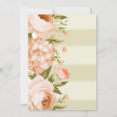 Terracotta Blooming Rose Hydrangea Floral Wedding Kaart (Achterkant)