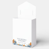 Terracotta Blue Rust Eucalyptus Monogram Bedankt Bedankdoosjes (Geopend)