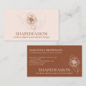 Terracotta Blush Flower Prom Dresses Seamstress Visitekaartje (Voorkant / Achterkant)