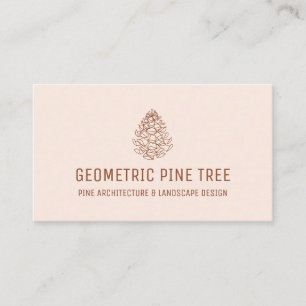 Terracotta Blush Forest Tree Rustic Pine Visitekaartje