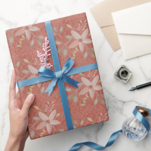 Terracotta Blush Kant Waterverf Cadeaupapier