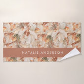 Terracotta Bohemian elegant modern pamapgras Badhanddoek (Badhanddoek)