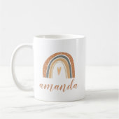 Terracotta Bohemian Rainbow Script - Aangepaste na Koffiemok (Links)