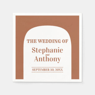 Terracotta Bohemian Retro Arch Wedding   Servet