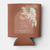 Terracotta bohian botanical Pampas modern Blikjeskoeler (Voorkant)