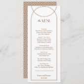 Terracotta Boho Arch Menu-kaart Menu (Voorkant / Achterkant)
