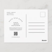 Terracotta Boho Arch Photo QR Code Save Our Date Briefkaart (Achterkant)