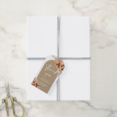 Terracotta boho arch verbrand oranje koperbruiloft cadeaulabel (Met Touw)