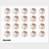 Terracotta Boho Beach Simple modernist bedankt Ronde Sticker (Vel)