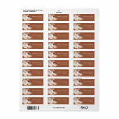 Terracotta Boho Bloem Retouradres Sticker (Full Sheet)