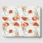 Terracotta Boho Bloemen Bruiloft Gastenboek (Achterkant)