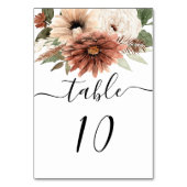 Terracotta Boho Bloemen Bruiloft Kaart (Voorkant)