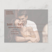 Terracotta Boho Bloemen Bruiloft Save The Date Aankondigingskaart (Achterkant)