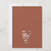 Terracotta Boho Bloemstuk Save The Date (Achterkant)