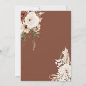 Terracotta Boho Boog Bloemendiner 30ste Verjaardag Kaart (Achterkant)