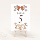 Terracotta Boho Bows Mariage Numéro de table
