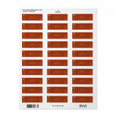 Terracotta Boho Bruiloft Etiket (Full Sheet)