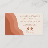terracotta boho carte de visite entreprise moderne (Dos)