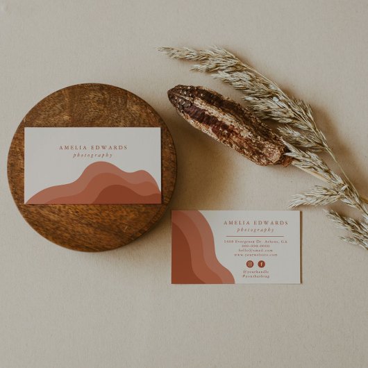 terracotta boho carte de visite entreprise moderne