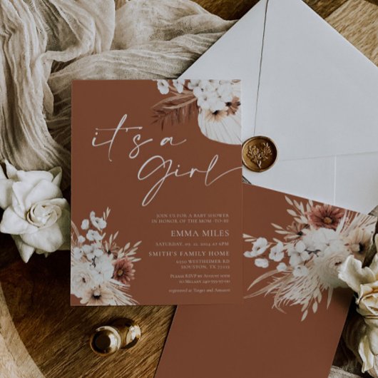 Terracotta Boho C'est une invitation de Baby showe