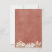 Terracotta Boho Chic Baby shower Carte de remercie (Dos)