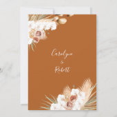 Terracotta Boho Détails Invitation (Dos)